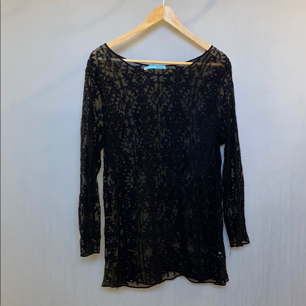 Sheer black blouse
